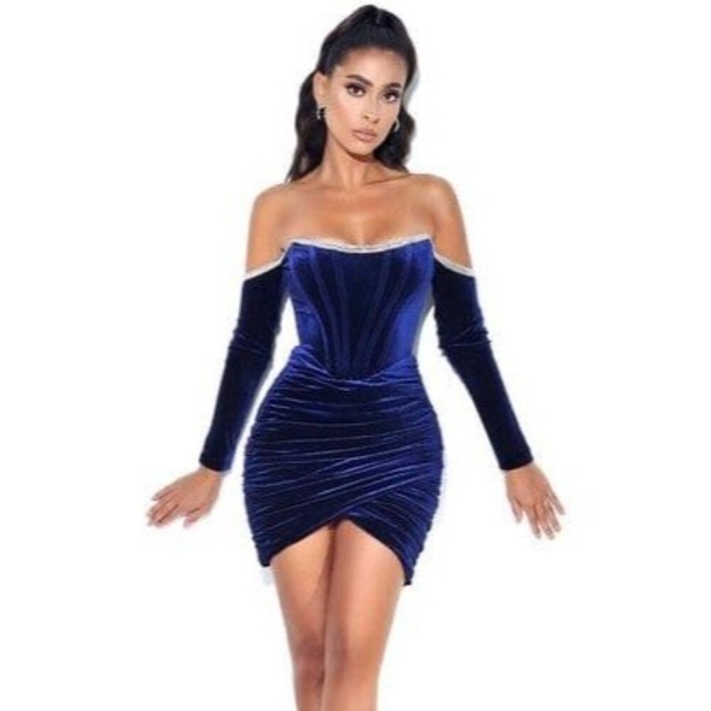 velvet mini dress